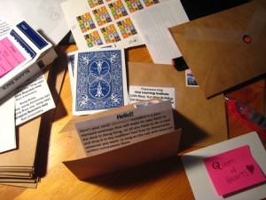 Putting together the cards to send out