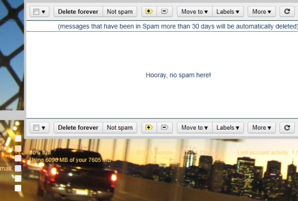 no spam here
